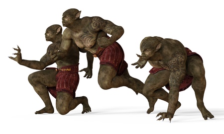 Mutant Monster 3D Illustration Isolated On Whiteの写真素材