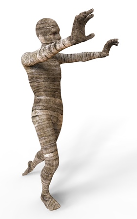 3D Illustration Of A Mummy Isolated on Whiteの写真素材