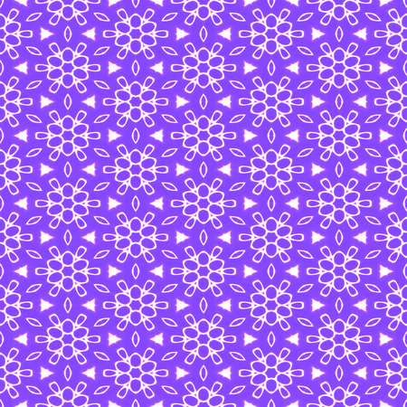 Snowflakes on a purple seamless background Christmas decorative patternの写真素材
