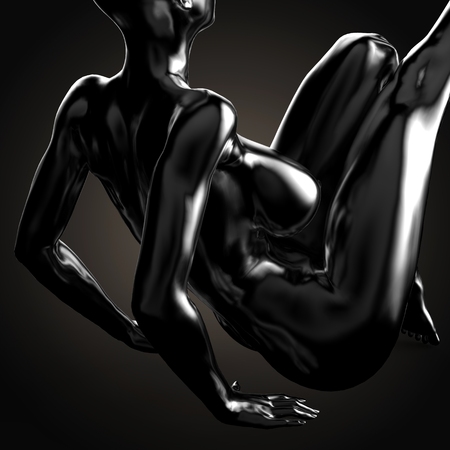 3D illustration Of Nude Woman Bodyの写真素材