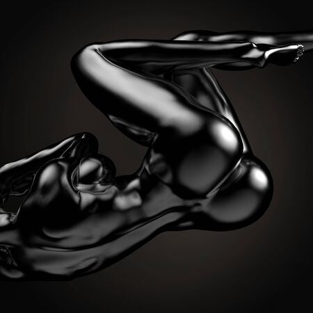 3D illustration Of Nude Woman Bodyの写真素材