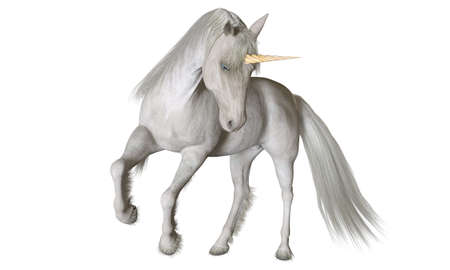 Fantasy unicorn isolated on white background 3d illustration