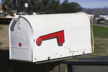 A Letter-box of a traditional mail service in Californiaの写真素材