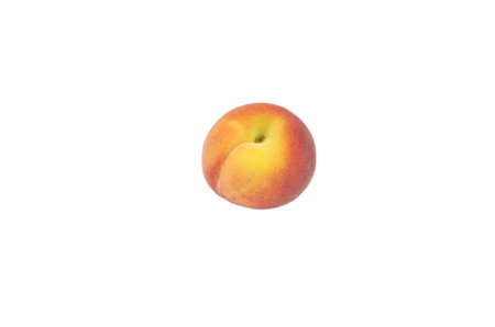 fresh peach on a white canvasの写真素材