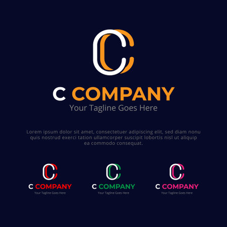 The Modern C Initial Letter Logo Template is a minimal, simple, and efficient design that features a stylized "C" in a contemporary style. This logo is perfect for businesses that want to create an attentive and strong brand identity.のイラスト素材