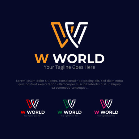 The Modern W Initial Letter Logo Template is a minimal, simple, and efficient design that features a stylized "W" in a contemporary style. This logo is perfect for businesses that want to create an attentive and strong brand identity.のイラスト素材