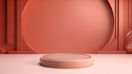 Abstract scene podium mockup. Award ceremony conceptの素材