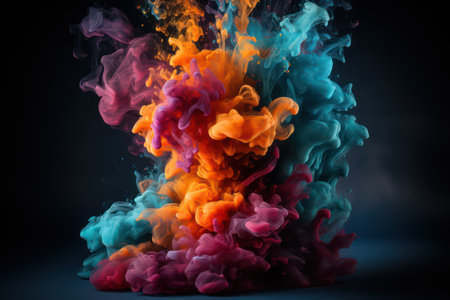 Colorful ink in water. Abstract background.の素材