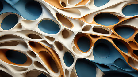 Abstract of chaotic shapes. Futuristic background design.の素材