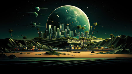 Fantasy alien planet.の素材