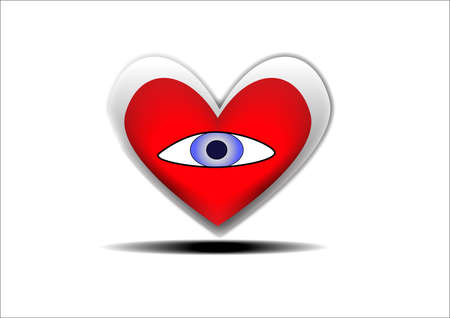 hearticon; stare the mind; abstract  symbol heartのイラスト素材