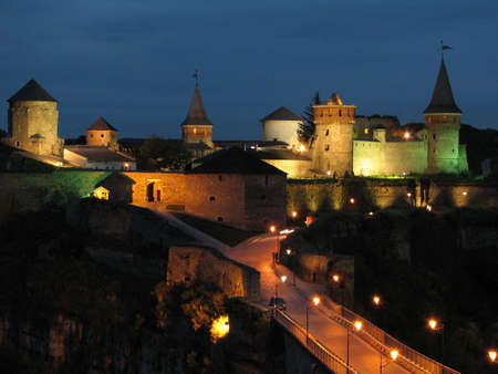 Old Fortess in the nightの写真素材
