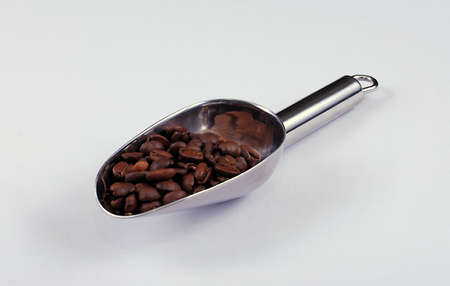 shovel with coffeeの写真素材