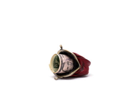 purse and money as a symbol of household spendingの写真素材