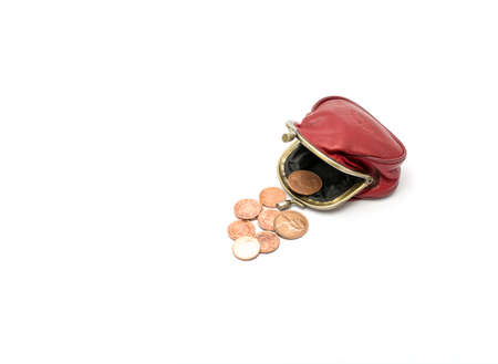 purse and money as a symbol of household spendingの写真素材
