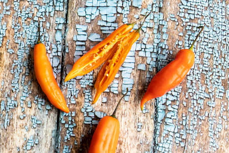 View of Peruvian yellow hot pepperの写真素材