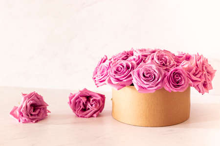 Floral arrangement composed of pink roses for spring