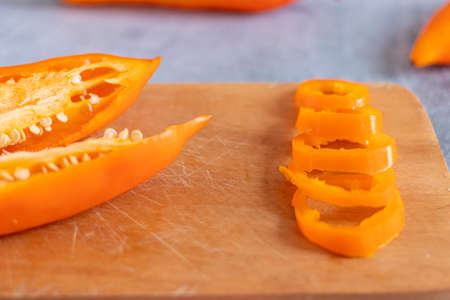 Peruvian yellow pepper. Yellow pepper used in Peruvian cuisine.の写真素材