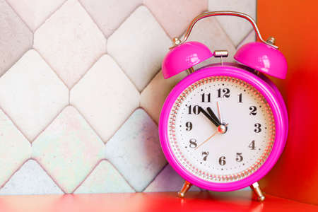 Colorful alarm clock, ideal for waking up in the morningの写真素材