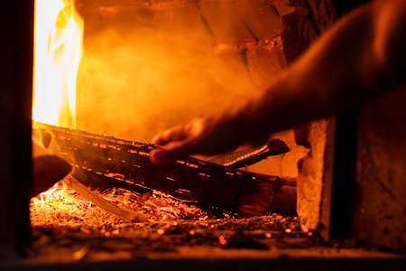 View of flame produced by a campfire