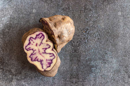 View of native Peruvian potatoの写真素材