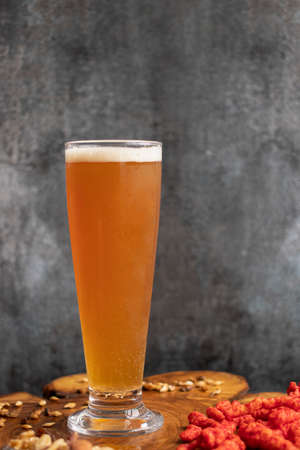 View of beer served in a glassの写真素材