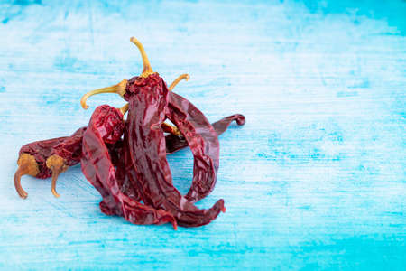 View of dehydrated bell pepper, used as an ingredient in cookingの写真素材