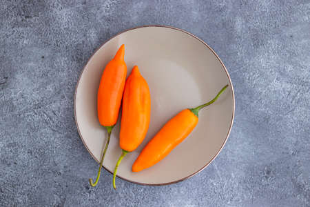 Yellow peppers, the main ingredient in Peruvian cuisineの写真素材