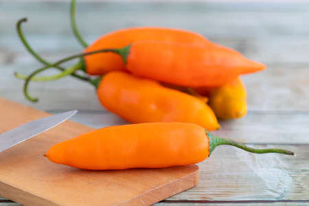 Yellow peppers, the main ingredient in Peruvian cuisineの写真素材