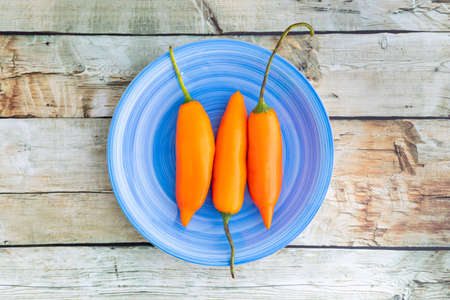 Yellow peppers, the main ingredient in Peruvian cuisineの写真素材