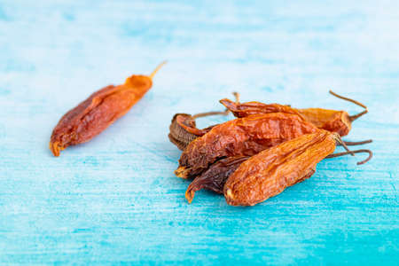 Dehydrated yellow peppers, the main ingredient in Peruvian cuisineの写真素材