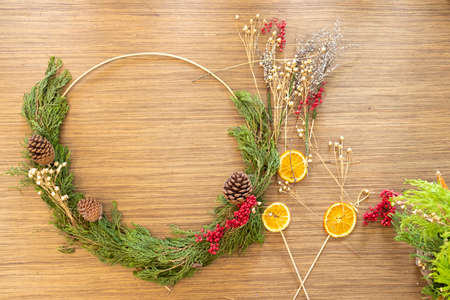 Advent wreath for the Christmas timeの写真素材