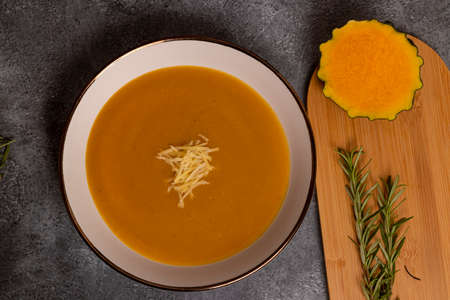 Pumpkin Soup, typical of Peru, also called as: Zapallo Loche or Lambayeque.の写真素材