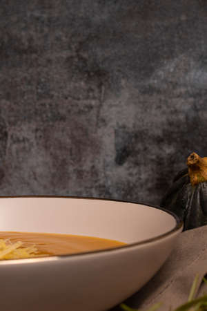 Pumpkin Soup, typical of Peru, also called as: Zapallo Loche or Lambayeque.の写真素材
