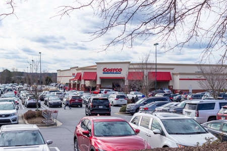 Buford, USA - Jan 17th 2021: Front view of the Costco store located in Buford, GA.のeditorial素材
