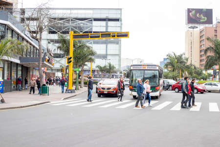 LIMA, PERU - SEP 08TH 2019: Traffic view in the city of Lima, Peruのeditorial素材