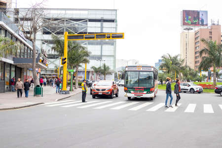 LIMA, PERU - SEP 08TH 2019: Traffic view in the city of Lima, Peruのeditorial素材