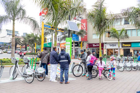 LIMA, PERU - SEP 08TH 2019: Alternative means of transport for the inhabitants of the city of Lima in Peruのeditorial素材