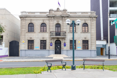 LIMA, PERU - SEP 08TH 2019: Headquarters of the Association of Scouts of Peru, in Arequipa Avenue of the Miraflores Municipality in Peru.のeditorial素材