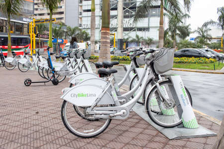 LIMA, PERU - SEP 08TH 2019: Alternative means of transport for the inhabitants of the city of Lima in Peruのeditorial素材