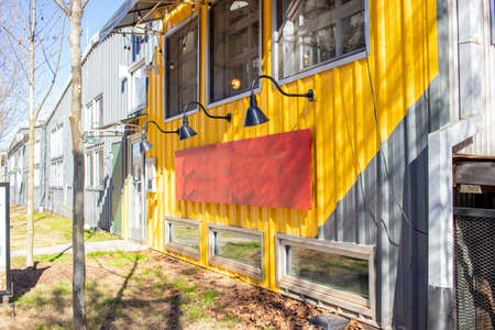 Store facade with the colors of the year 2021の写真素材