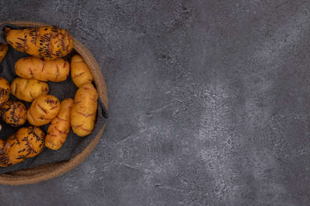 Oca, tuber used in Peruvian cuisine and the American Andesの写真素材