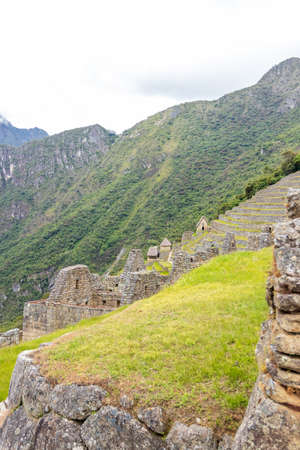 Archaeological remains of Machu Picchu located in the mountains of Cusco. Peruの写真素材