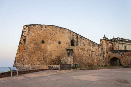 Old San Juan, Puerto Rico - Mar 22th 2014: View of the Castillo de San Cristobal in Old San Juan, Puerto Ricoのeditorial素材