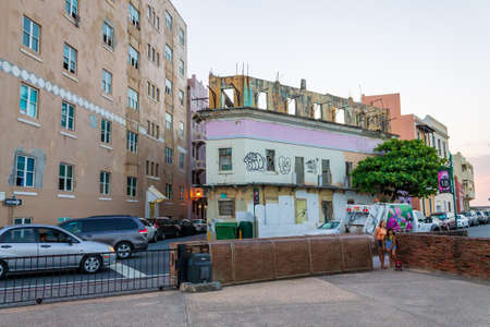 Old San Juan, Puerto Rico - Mar 22th 2014: View of colorful facades in Old San Juan, Puerto Ricoのeditorial素材