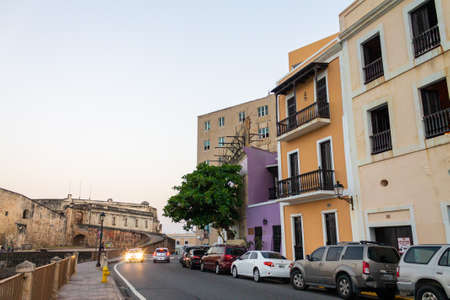 Old San Juan, Puerto Rico - Mar 22th 2014: View of the Castillo de San Cristobal in Old San Juan, Puerto Ricoのeditorial素材