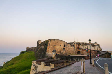 Old San Juan, Puerto Rico - Mar 22th 2014: View of the Castillo de San Cristobal in Old San Juan, Puerto Ricoのeditorial素材