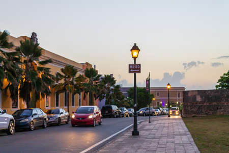 View of the streets overlooking the sea of Old San Juan. Puerto Ricoのeditorial素材