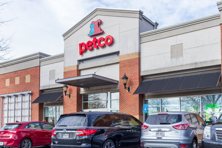 Buford, USA - Jan 17th 2021: Exterior facade of the Petco store in Buford, Atlanta
