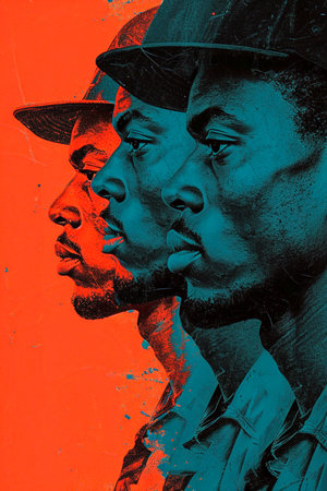 Illustration of representation of African American man powerの素材